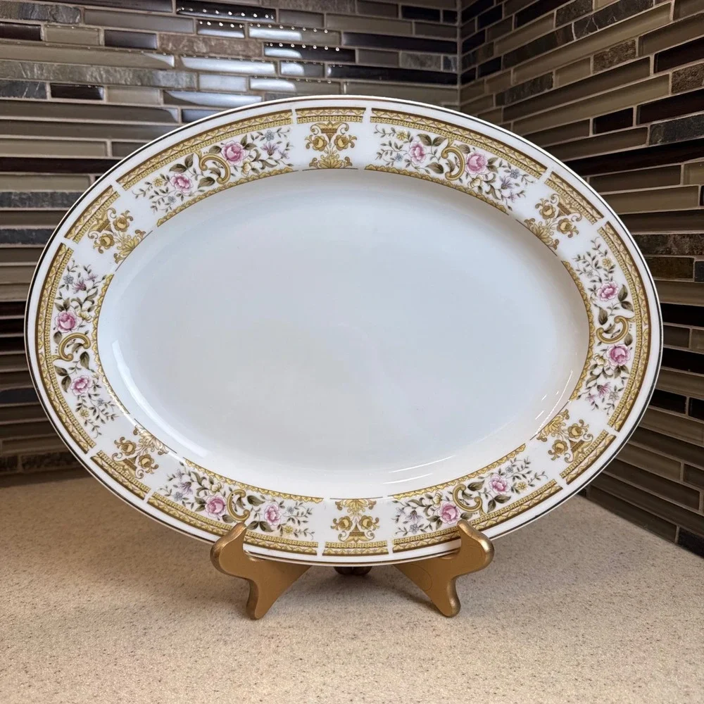 VTG Wallace Heritage Daphne Oval Serving Platter 14
